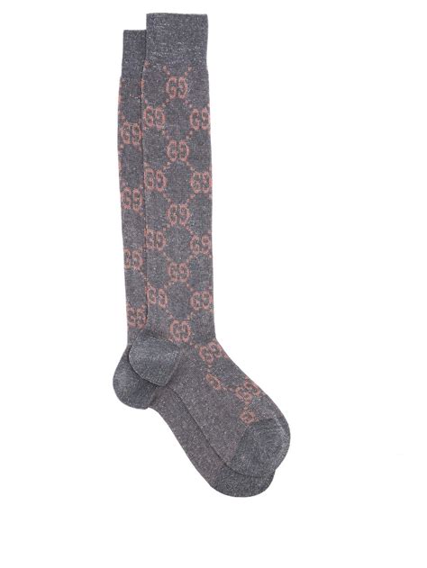 gucci tiger socks grey|gucci over knee socks.